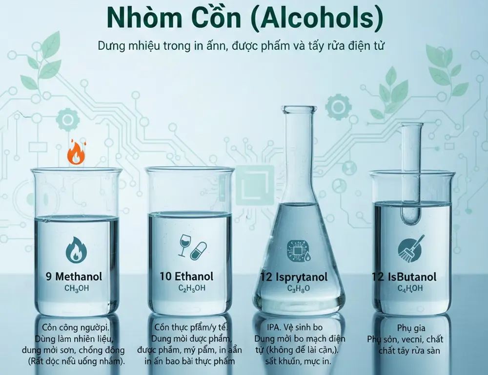 Nhóm Cồn (Alcohols)