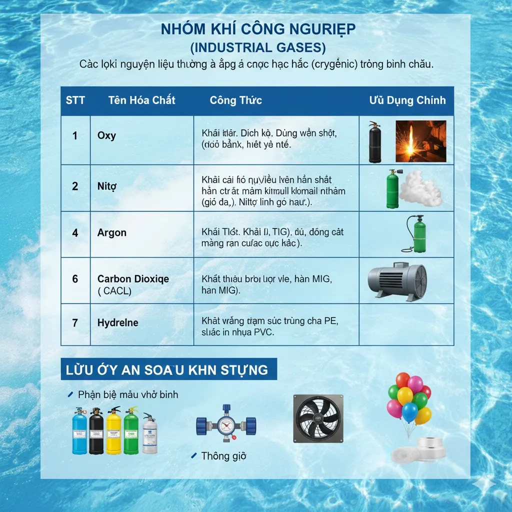 Nhóm Khí Công Nghiệp (Industrial Gases)