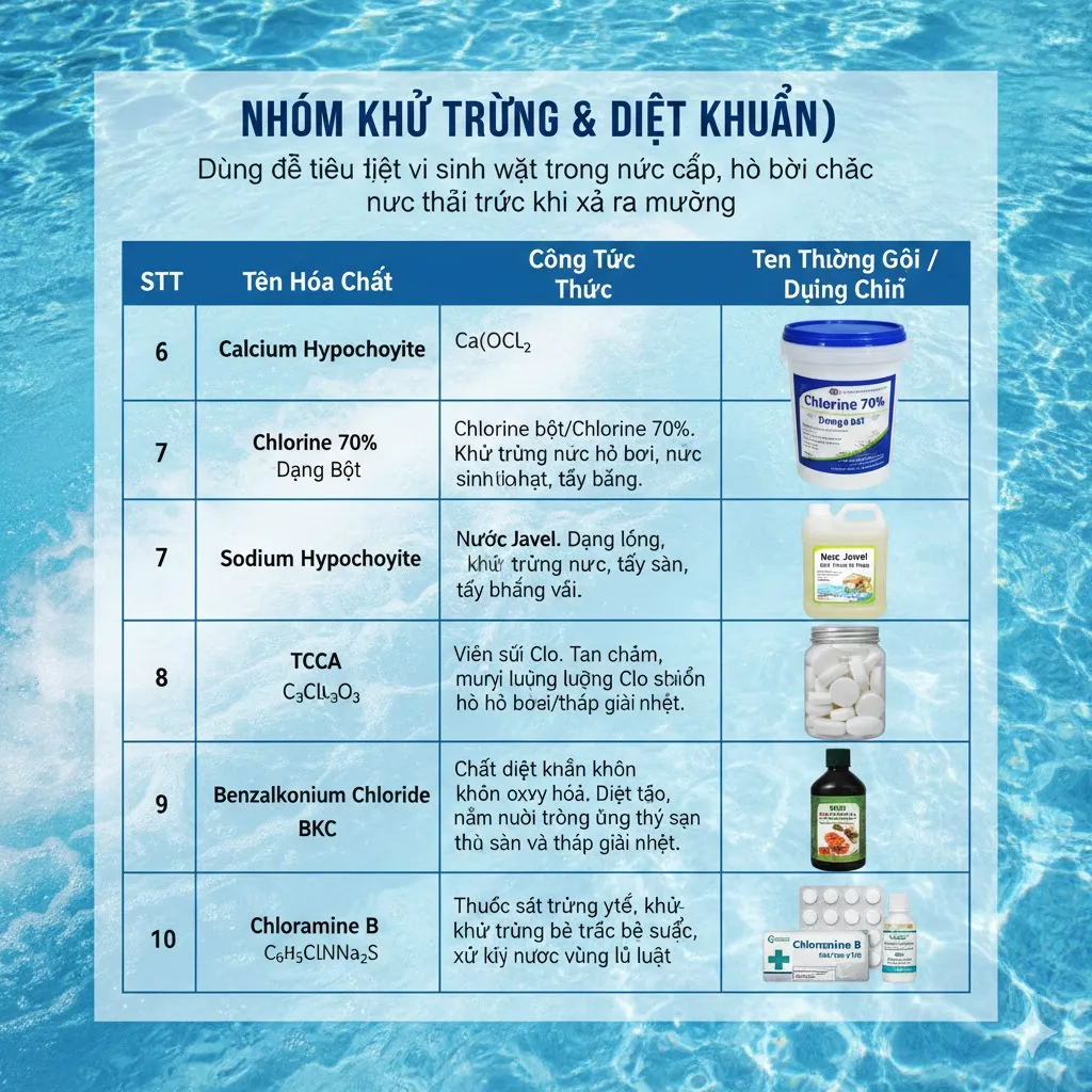 Nhóm Khử Trùng & Diệt Khuẩn (Disinfectants)