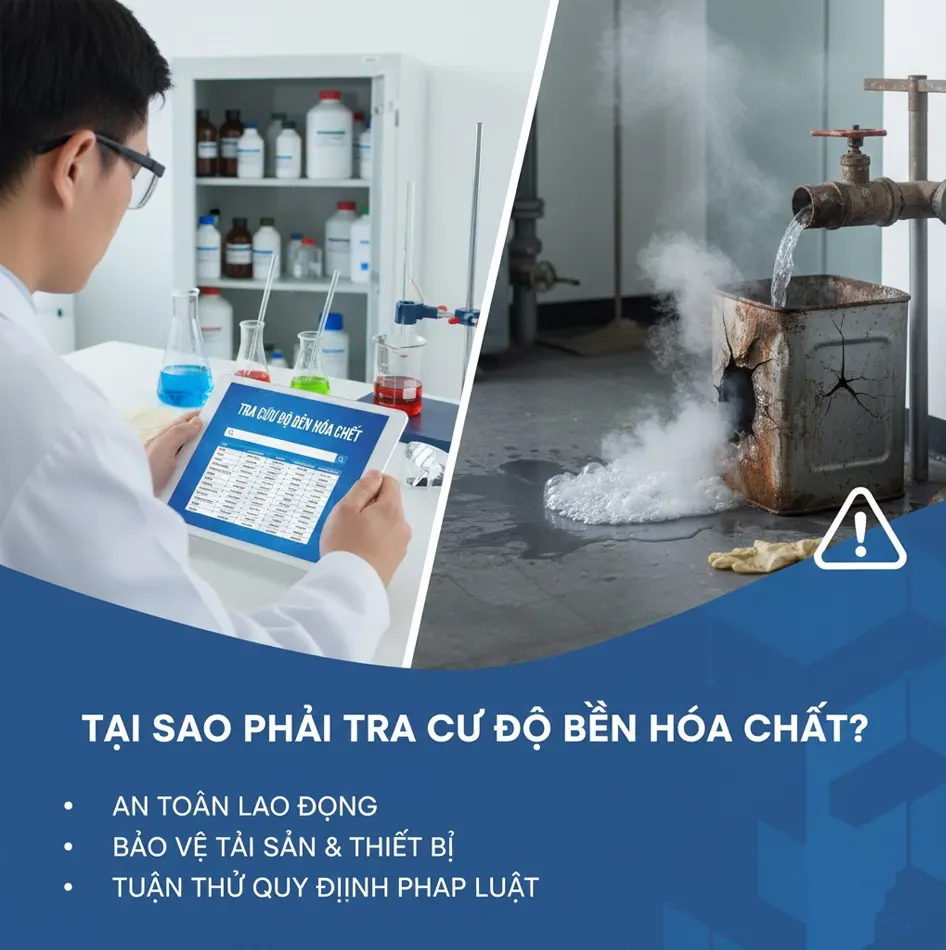 Tại sao phải tra cứu độ bền hoá chất
