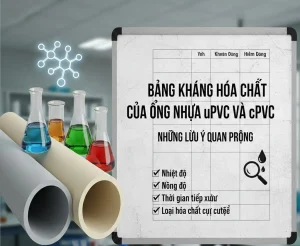 Bảng kháng hóa chất của ống nhựa uPVC và cPVC. Những lưu ý quan trọng!