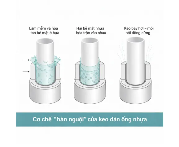 Cơ chế “hàn nguội” của keo dán ống nhựa