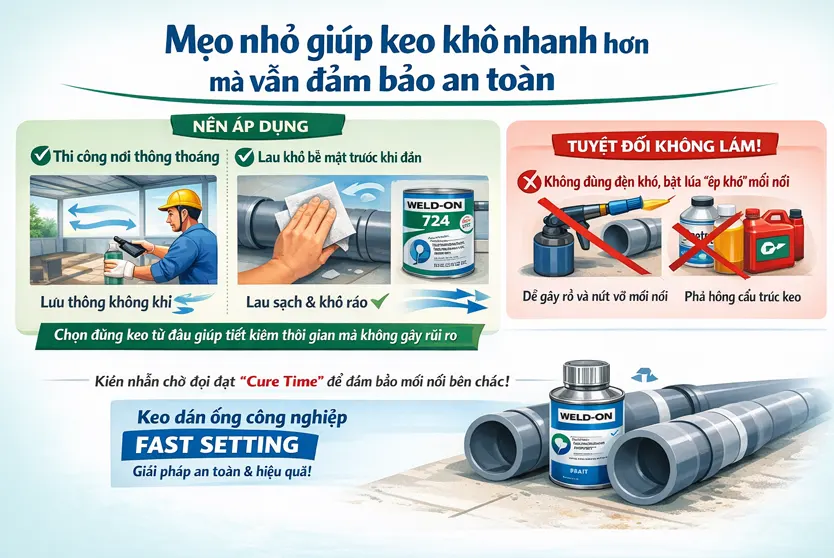 Mẹo nhỏ giúp keo khô nhanh hơn mà vẫn đảm bảo an toàn