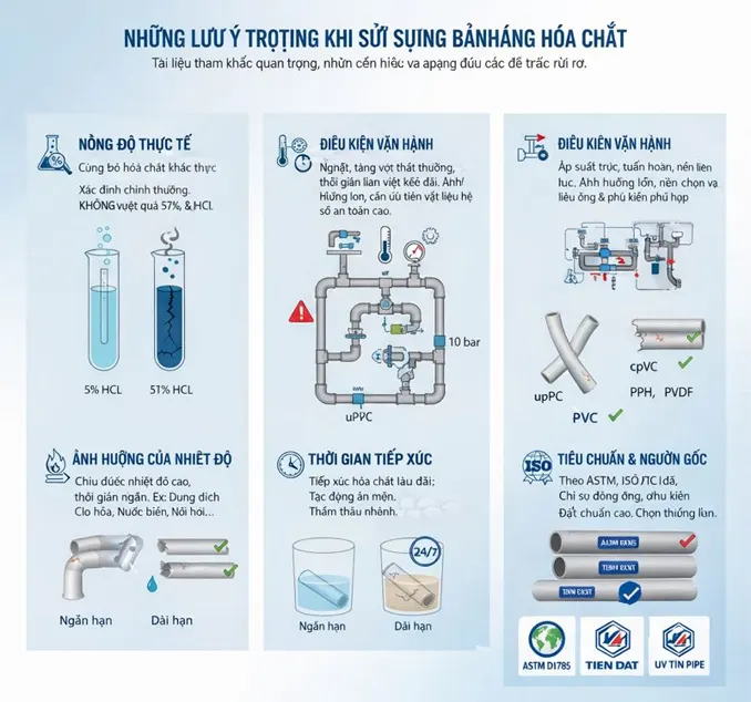 Những lưu ý quan trọng khi sử dụng bảng kháng hóa chất