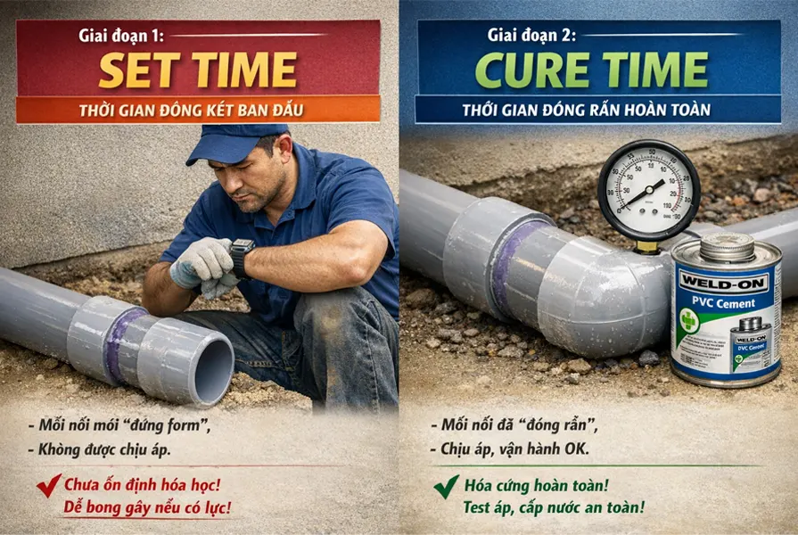 Phân biệt Set Time và Cure Time