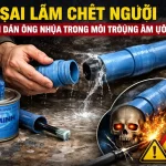 Sai lầm chết người khi dán ống nhựa trong môi trường ẩm ướt