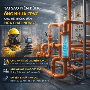 Tại sao nên dùng ống nhựa CPVC cho hệ thống dẫn hóa chất nóng.
