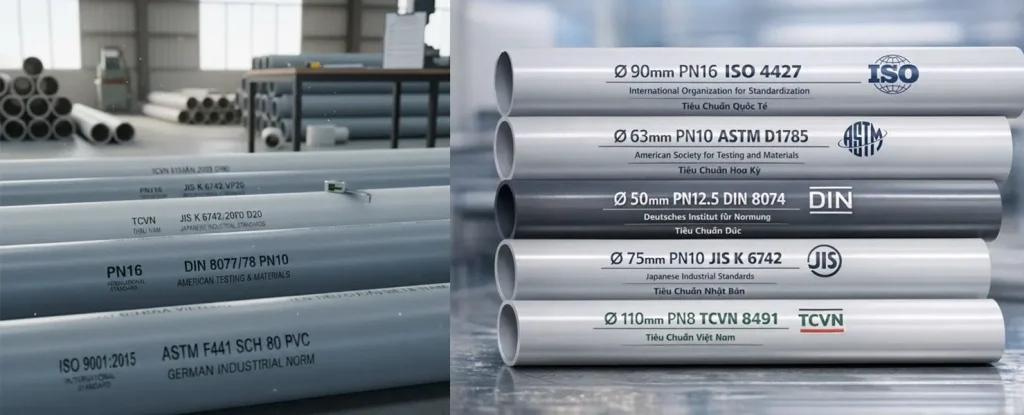 Tiêu chuẩn sản xuất in trên thân ống