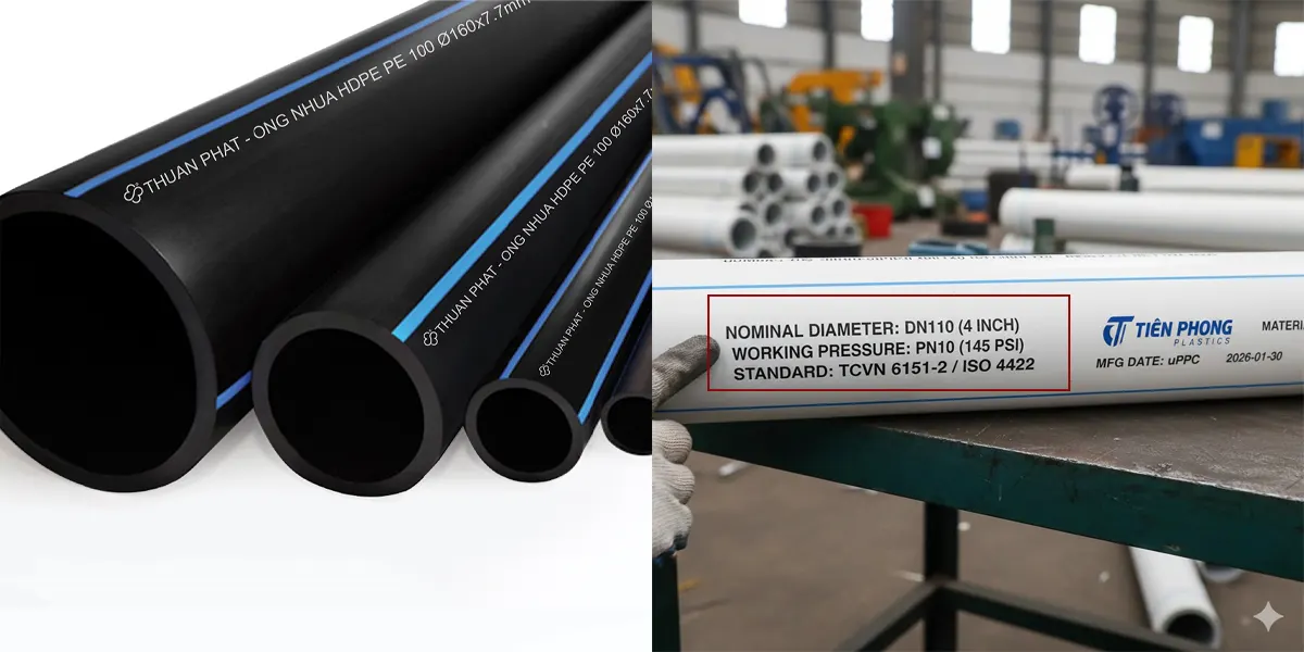 Vai trò của thông số kỹ thuật trên ống.