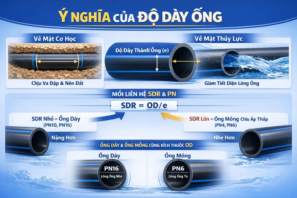 Ý nghĩa của thông số độ dày ống