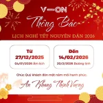 Thông báo nghỉ tết 2026