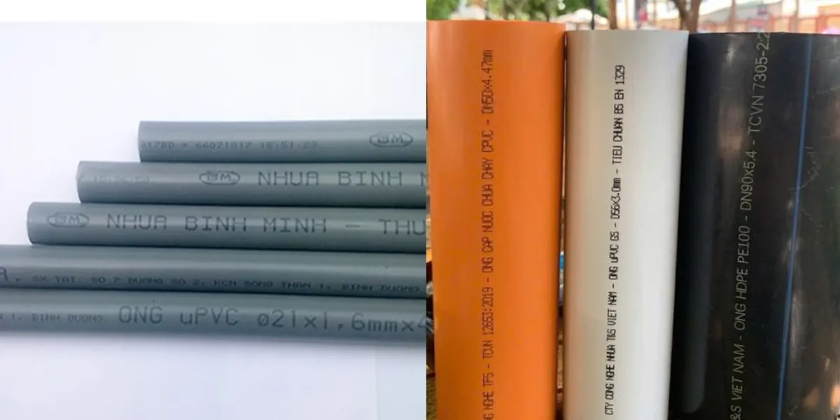 Tiêu chuẩn sản xuất ống nhựa thường dùng