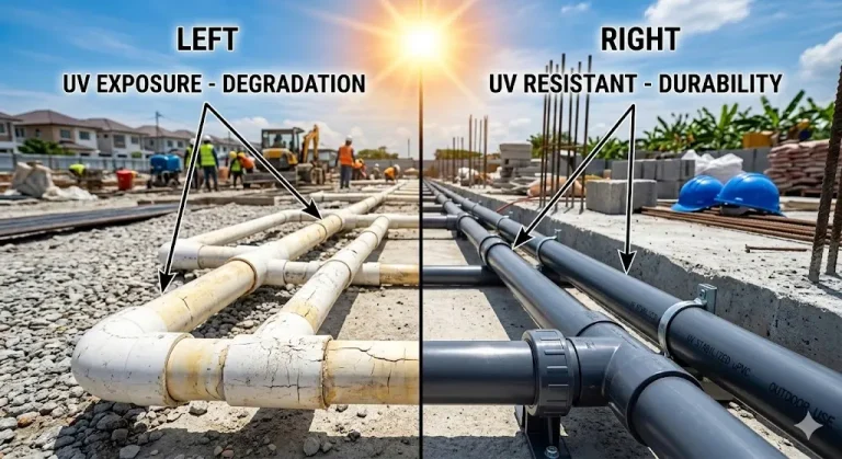 Tuổi thọ của ống nhựa công nghiệp là bao lâu dưới ánh nắng mặt trời (UV)?