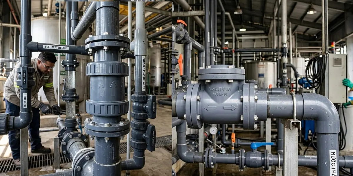 Van 1 chiều nhựa