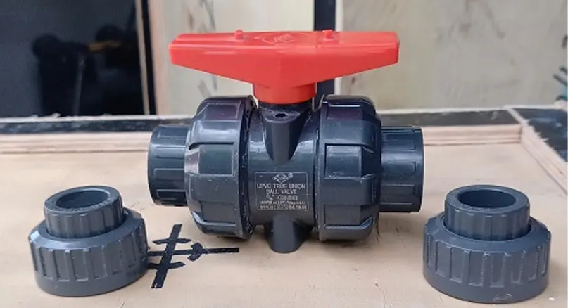 Van Bi Nhựa Rắc Co Đôi (True Union Ball Valve)