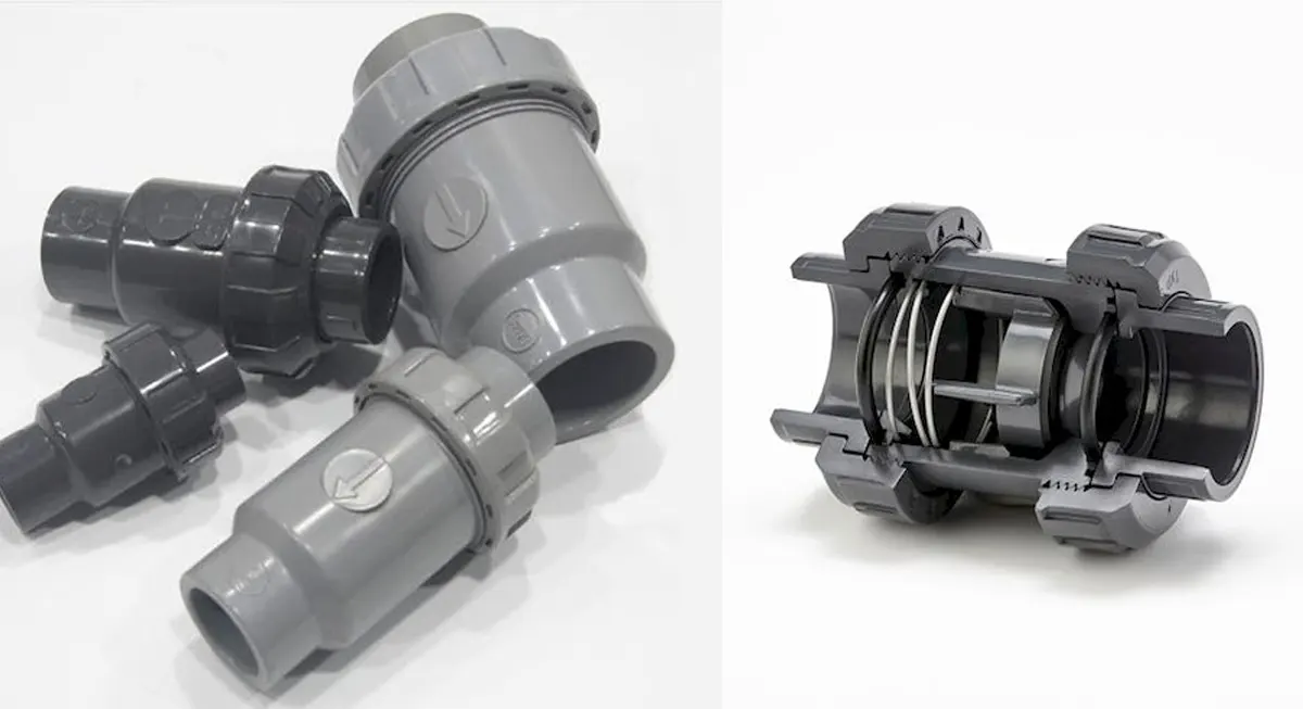 Van một chiều lò xo nhựa