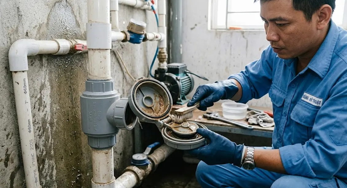 Vệ Sinh Và Bảo Dưỡng Van 1 Chiều Nhựa