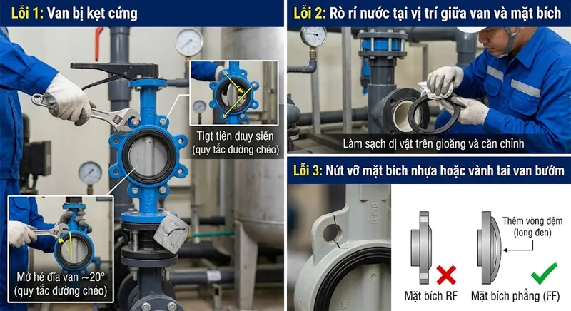 Các Lỗi Thường Gặp Khi Lắp Đặt Van Bướm Nhựa Và Cách Khắc Phục