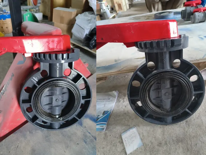 Van bướm nhựa kết nối mặt bích