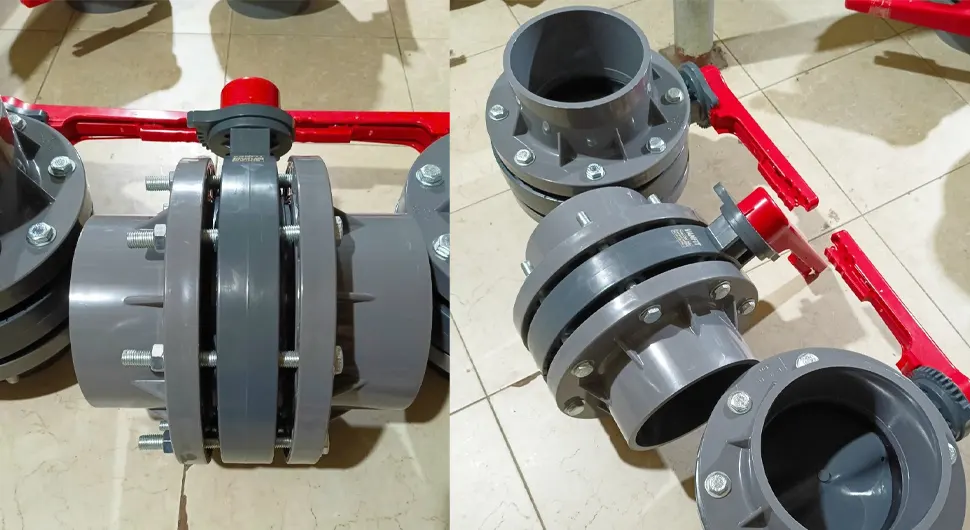 Van bướm nhựa mặt bích