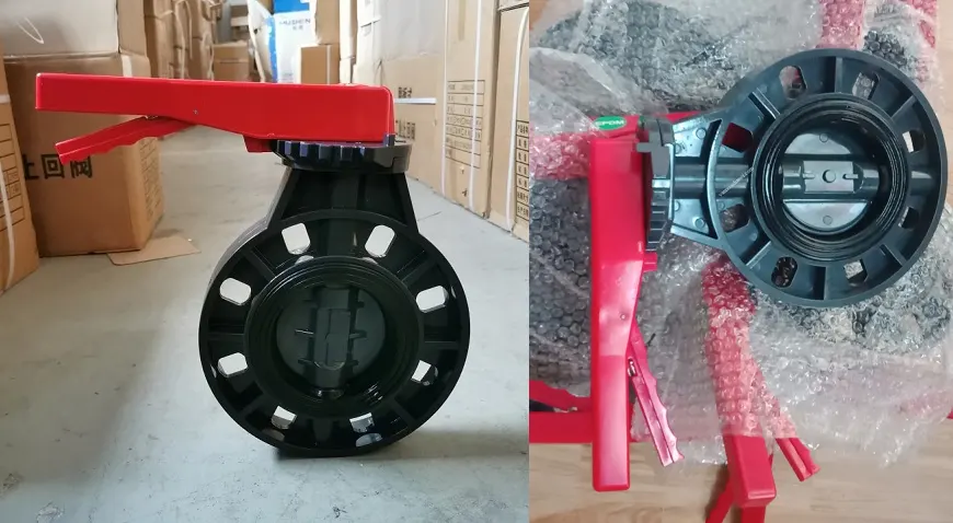 Van bướm nhựa tay gạt