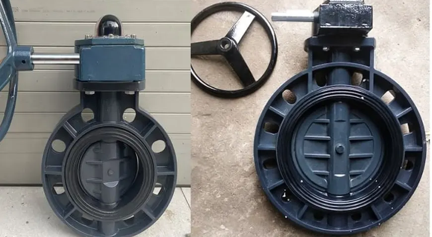 Van bướm nhựa tay quay