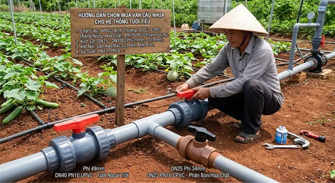 Hướng Dẫn Chọn Mua Van Cầu Nhựa Cho Hệ Thống Tưới Tiêu