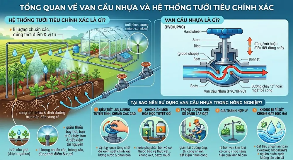 Tại Sao Nên Sử Dụng Van Cầu Nhựa Trong Nông Nghiệp