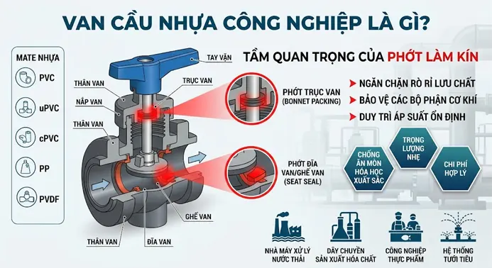 Van Cầu Nhựa Công Nghiệp
