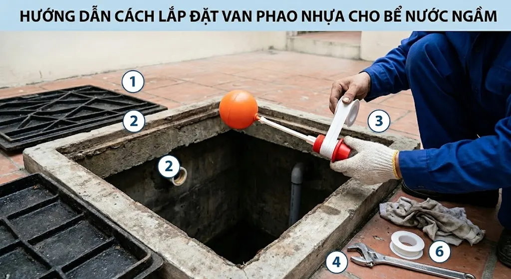 Hướng Dẫn Cách Lắp Đặt Van Phao Nhựa Cho Bể Nước Ngầm