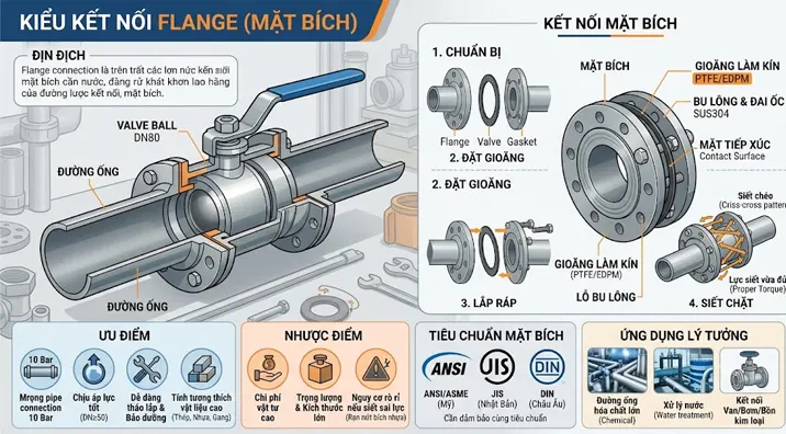 Kiểu Kết Nối Flange