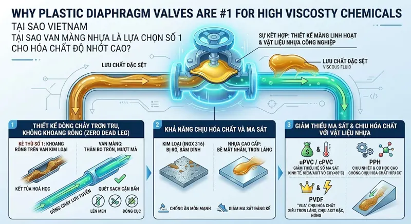 Van Màng Nhựa là lựa chọn số 1 cho hóa chất độ nhớt cao