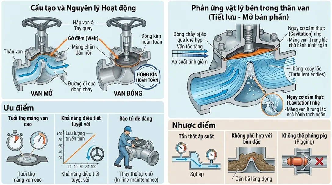 Van màng kiểu Weir