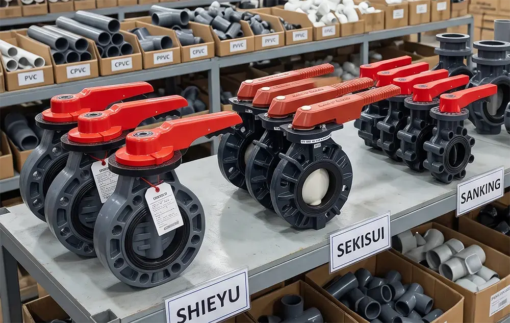 Các mẫu van bướm nhựa tay gạt chính hãng Shieyu, Sekisui, Sanking phân phối tại Việt Nam.