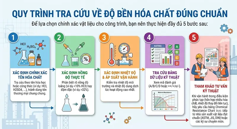 Quy Trình Tra Cứu Về Độ Bền Hóa Chất Đúng Chuẩn