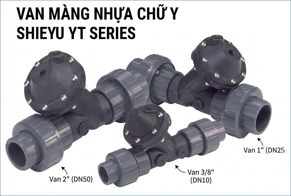 Van màng chữ Y tự động Shieyu YT series size 3/8 đến 2 inch