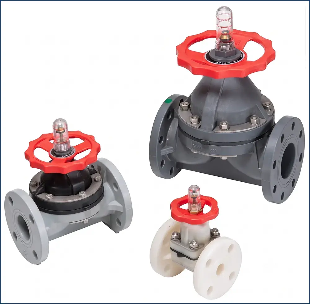 Van màng mặt bích Shieyu DF300 series DN15 đến DN250