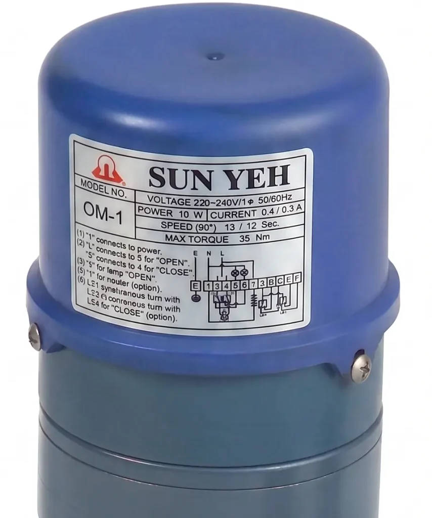 van bi điện CJ sử dụng đầu điện của Sun-yeh