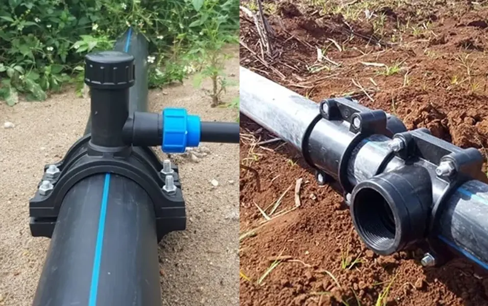 Các Bước Lắp Đặt Đai Khởi Thủy Nhựa Lên Đường Ống Đang Hoạt Động