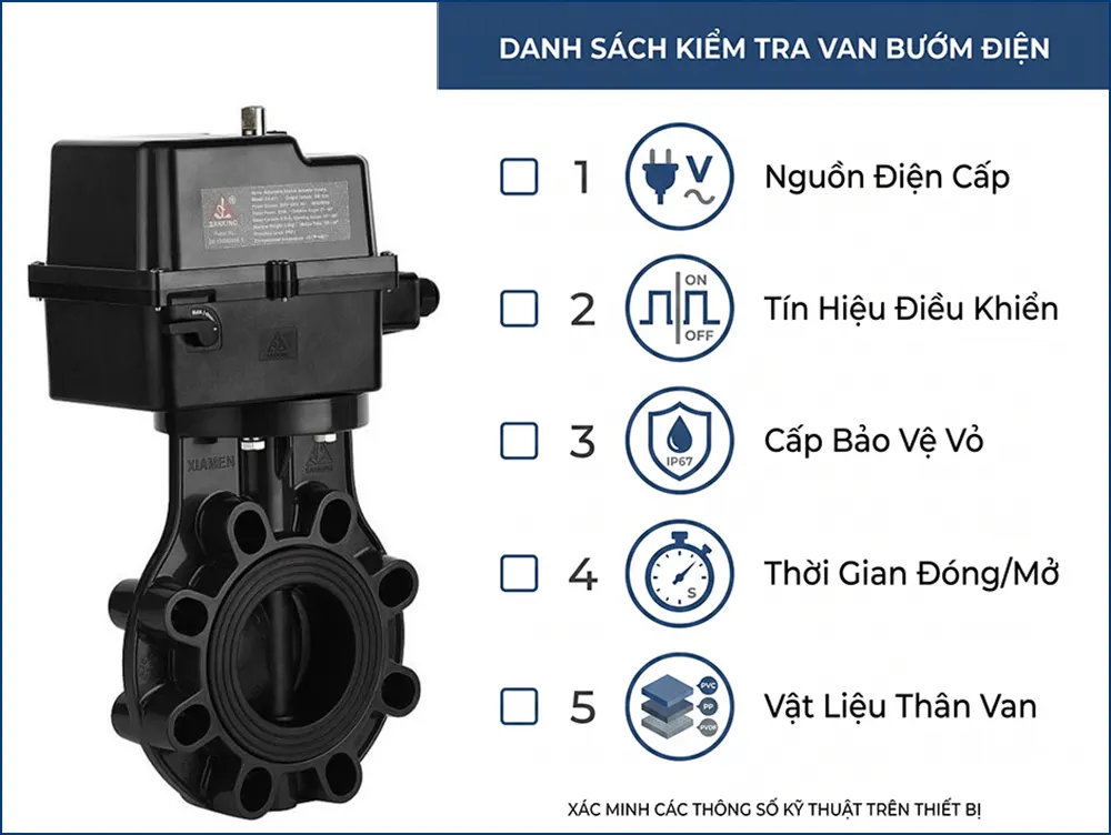 Checklist chọn van bướm điều khiển điện Sanking trước khi đặt hàng