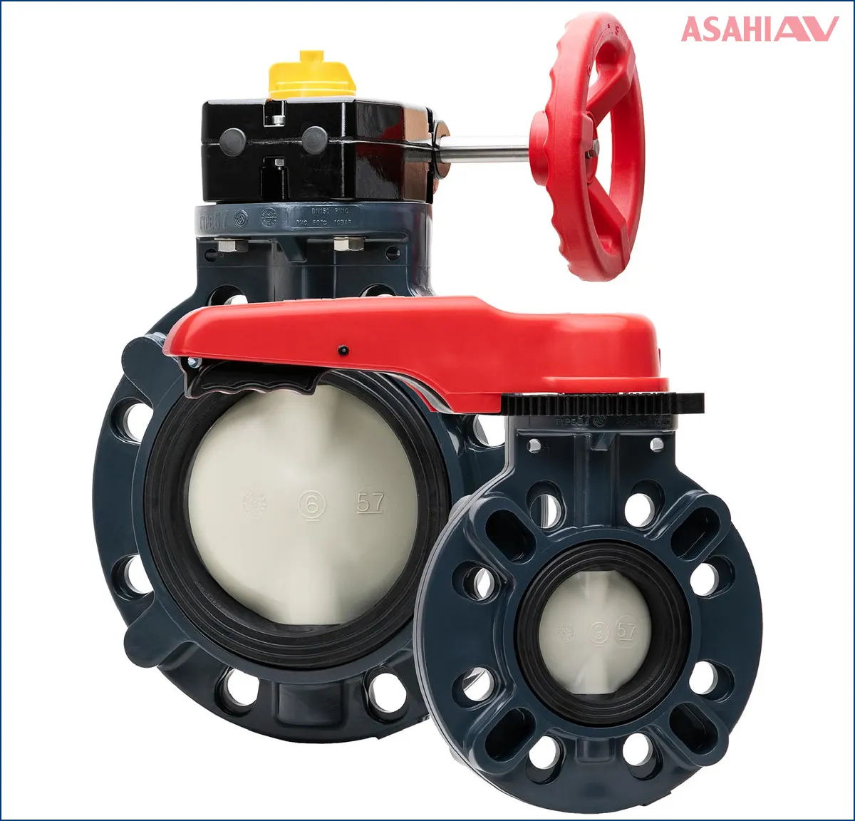 Van bướm nhựa Asahi Type 57 hai phiên bản tay gạt và tay quay hộp số