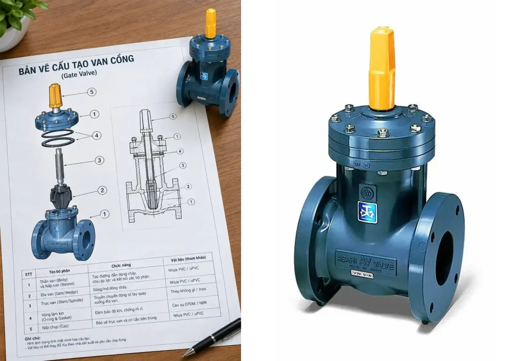 Phân tích cấu tạo vật liệu và cơ chế hoạt động của van Type-P Asahi