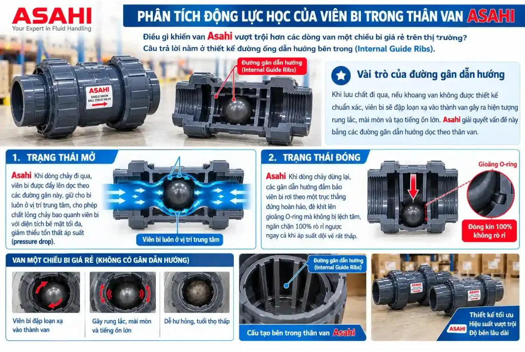 Phân Tích Động Lực Học Của Viên Bi Trong Thân Van Asahi