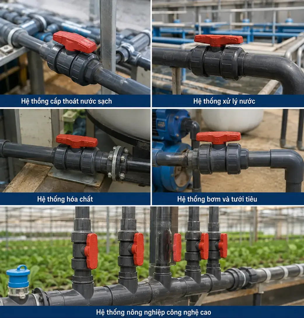 Ứng Dụng Thực Tế Của Van Bi Nhựa ASAHI Type 27