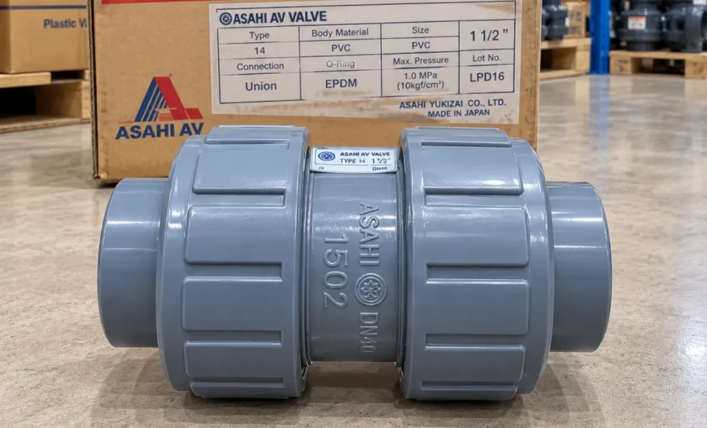 Van Một Chiều Bi Hai Đầu Rắc Co Asahi (True Union Ball Check Valve)