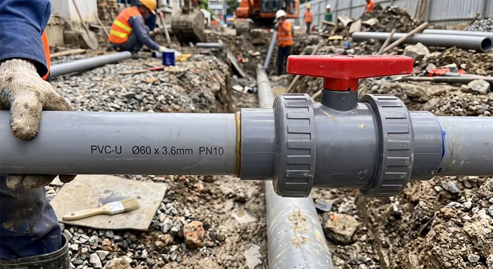Mối dán keo không đều với vệt keo tập trung một phía do không xoay ống khi lắp