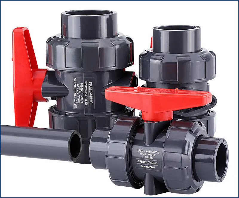 Van bi nhựa uPVC rắc co đôi